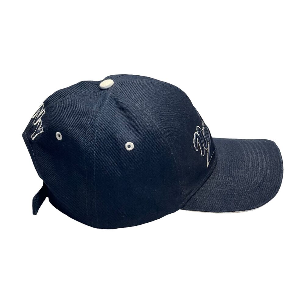 Men's Navy Blue New York Embroidered Adjustable Strapback Baseball Cap One Size - Picture 4 of 5